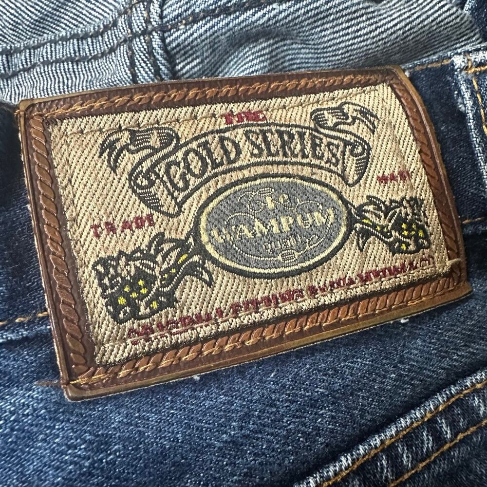 Wampum Gold Series Indigo Jeans Vintage 90s Regular Fit Size 60 - W 40 - Picture 12 of 15